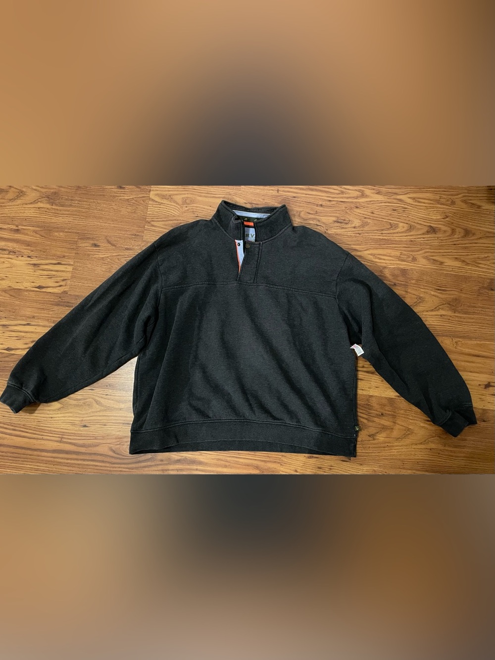 Orvis Black Quarter-Snap Pullover with Subtle Trim XXL